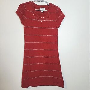 Children's Place Red Striped Knit Dress